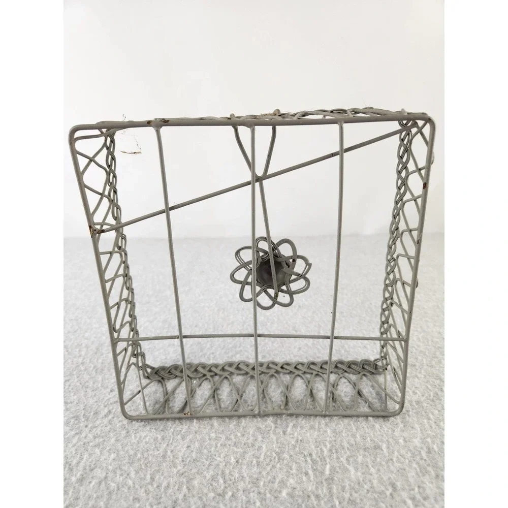 Vintage‎ Weighted Arm Napkin Holder Metal Wire Farmhouse Kitchen Decor Shabby
